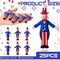 25 Pcs Patriotic Uncle Sam Figurines Mini Tiny Uncle Sam Garden Statue Figures Memorial Day Independence Day Table Decorations 4th of July Tiered Tray Tabletop Decor for Dining Room Home